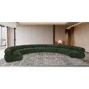 Meridian Bale Green Chenille Fabric Modular Sofa IMAGE 2