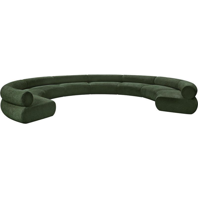 Meridian Bale Green Chenille Fabric Modular Sofa IMAGE 4