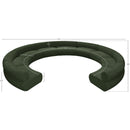 Meridian Bale Green Chenille Fabric Modular Sofa IMAGE 12