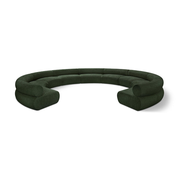 Meridian Bale Green Chenille Fabric Modular Sofa IMAGE 1