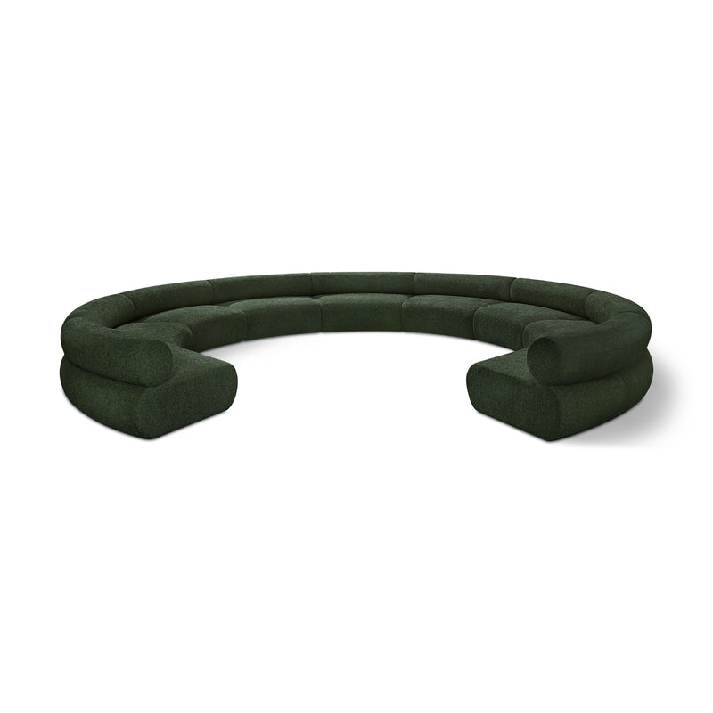 Meridian Bale Green Chenille Fabric Modular Sofa IMAGE 1