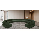 Meridian Bale Green Chenille Fabric Modular Sofa IMAGE 2