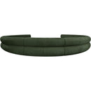 Meridian Bale Green Chenille Fabric Modular Sofa IMAGE 3