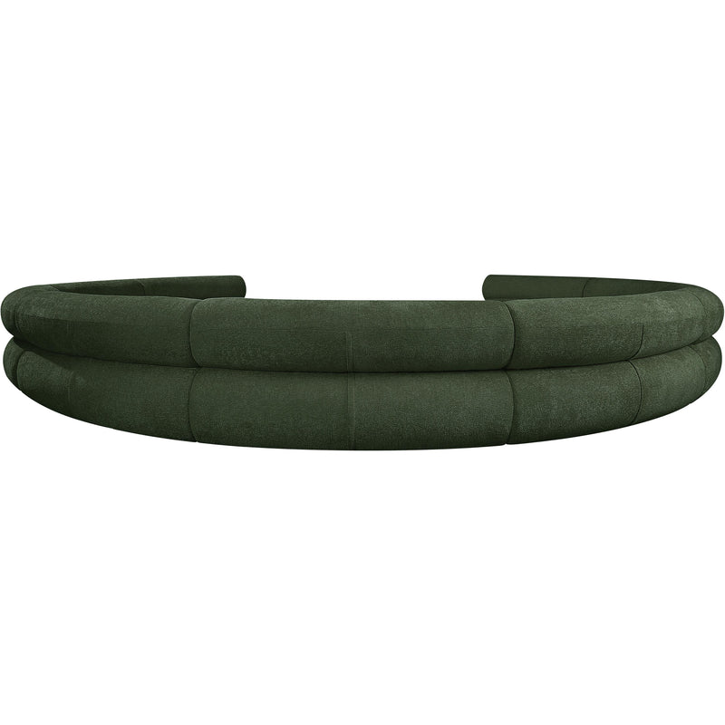 Meridian Bale Green Chenille Fabric Modular Sofa IMAGE 3
