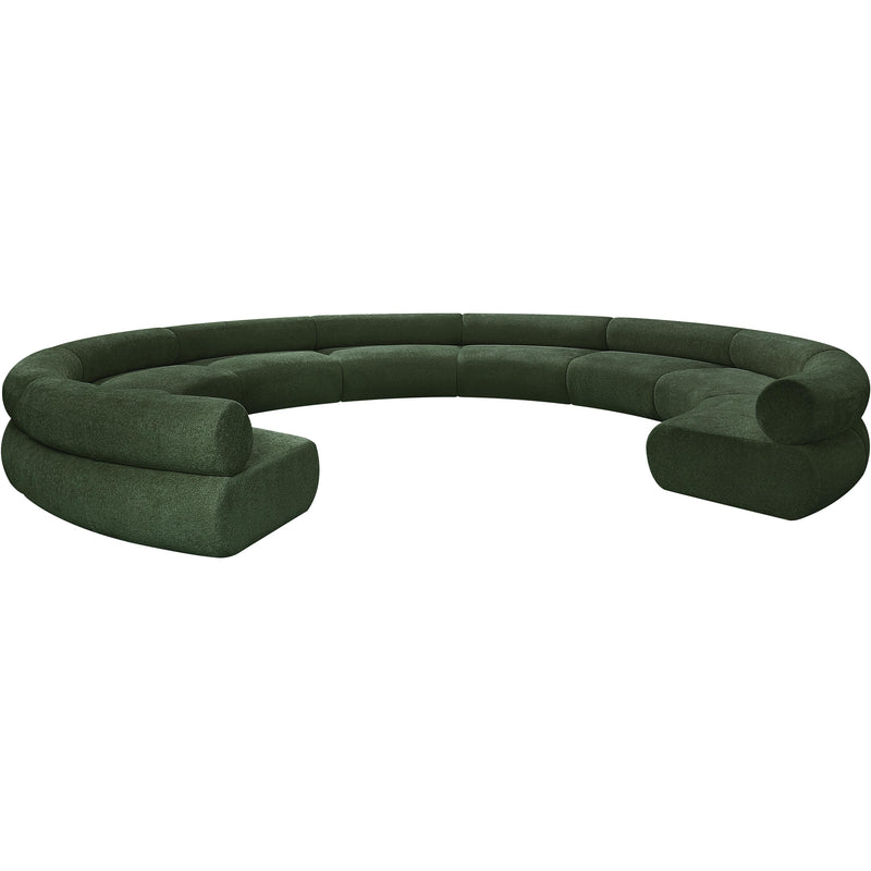 Meridian Bale Green Chenille Fabric Modular Sofa IMAGE 4