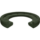 Meridian Bale Green Chenille Fabric Modular Sofa IMAGE 5
