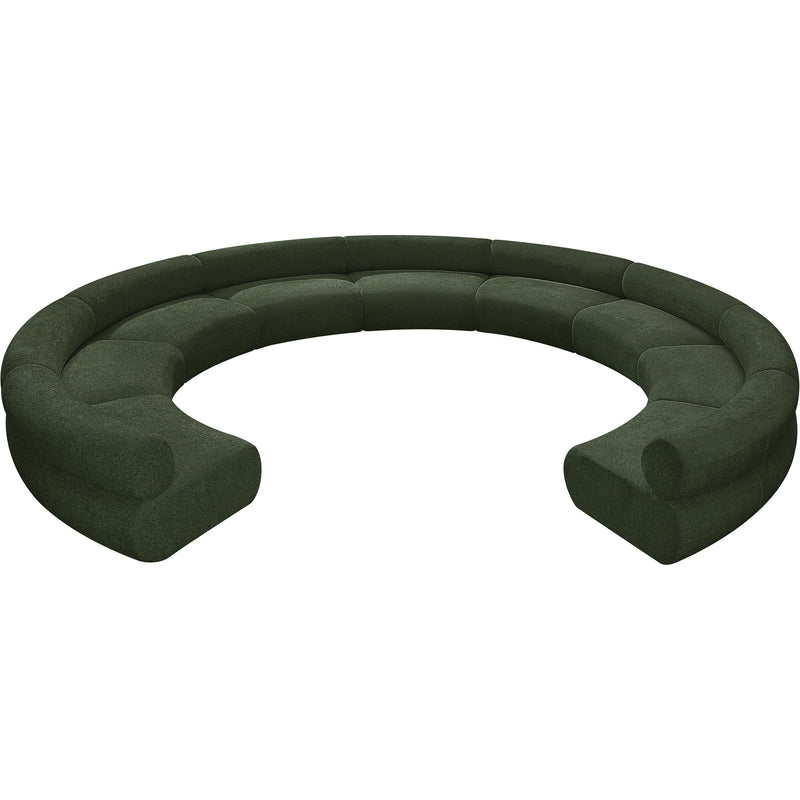 Meridian Bale Green Chenille Fabric Modular Sofa IMAGE 5
