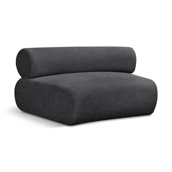 Meridian Bale Grey Chenille Fabric Modular Chair IMAGE 1
