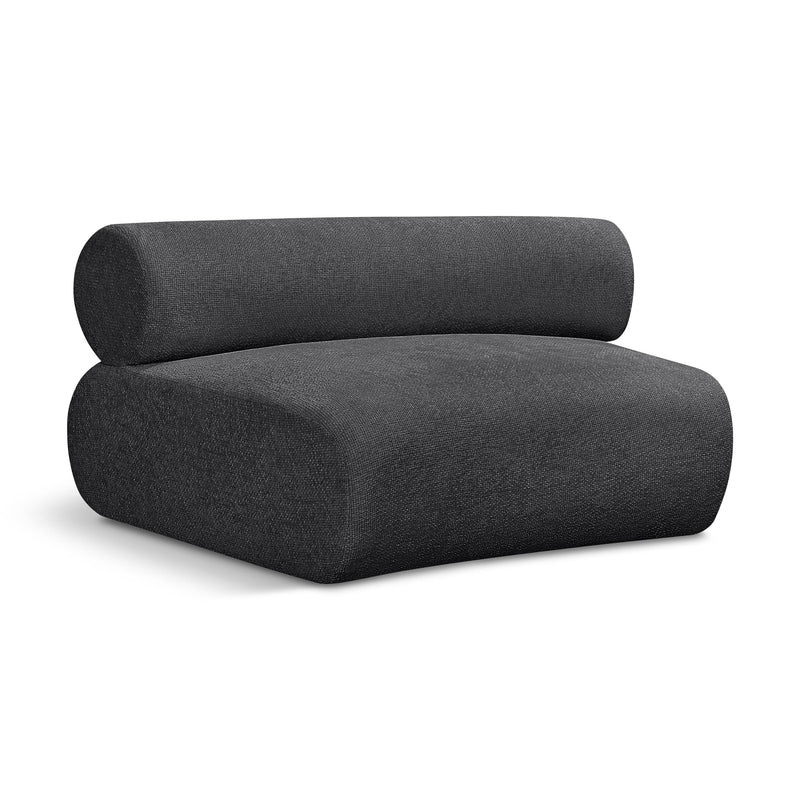 Meridian Bale Grey Chenille Fabric Modular Chair IMAGE 1