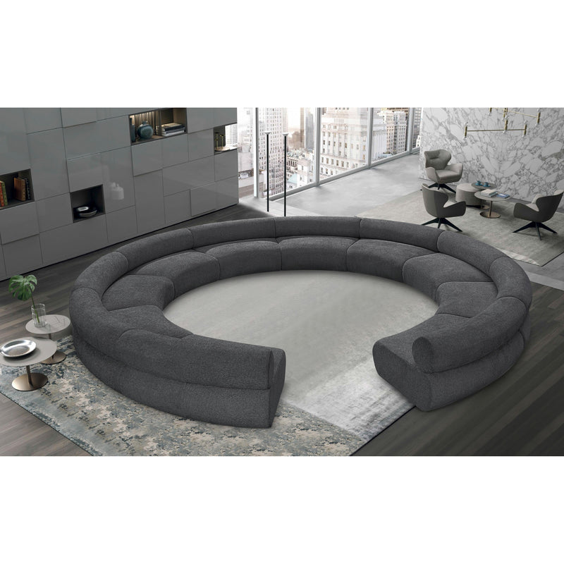 Meridian Bale Grey Chenille Fabric Modular Sofa IMAGE 2