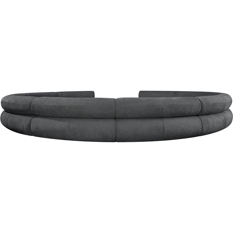 Meridian Bale Grey Chenille Fabric Modular Sofa IMAGE 3