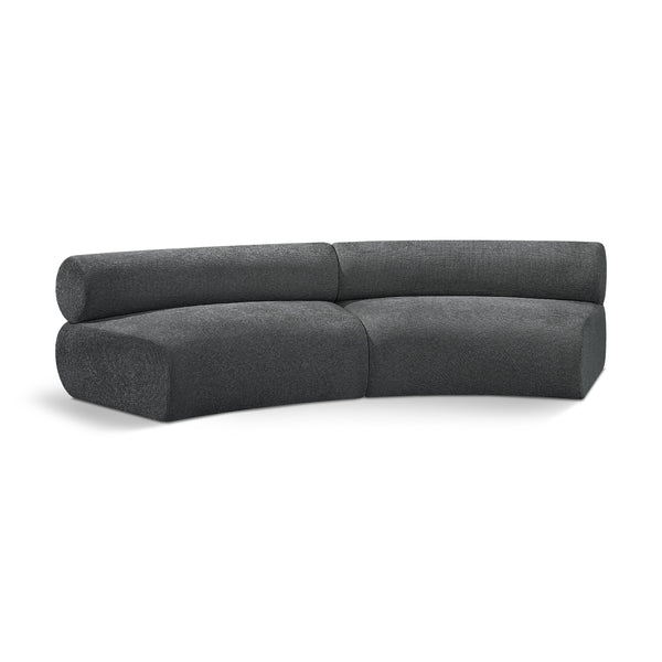 Meridian Bale Grey Chenille Fabric Modular Sofa IMAGE 1