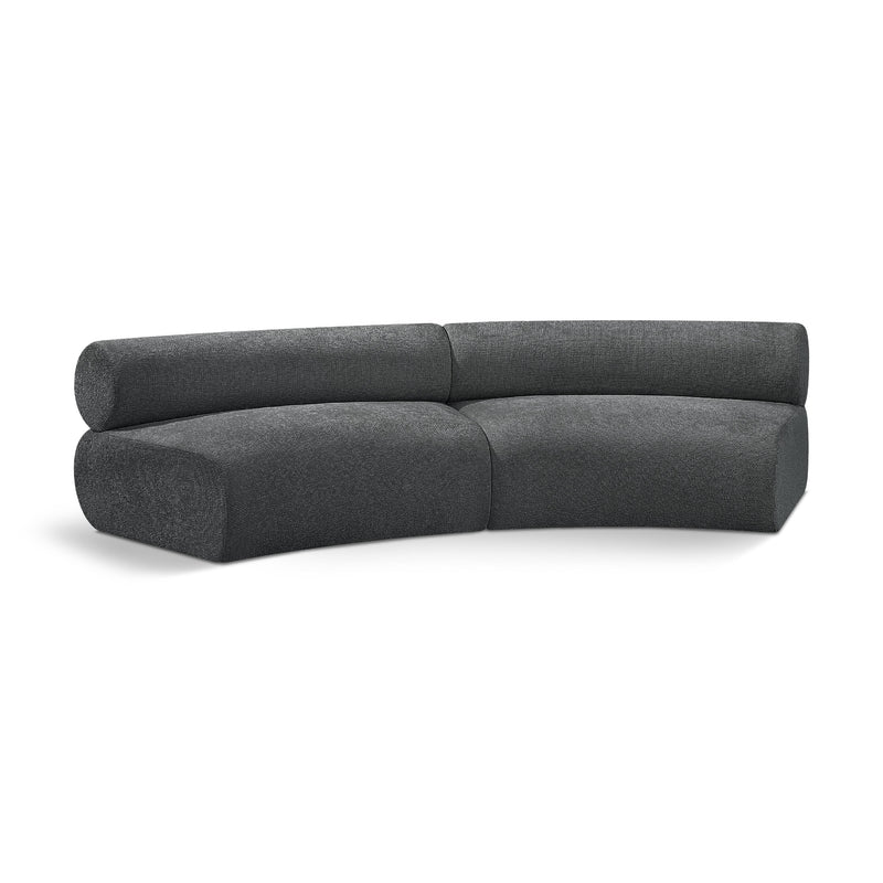 Meridian Bale Grey Chenille Fabric Modular Sofa IMAGE 1