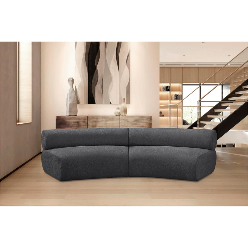 Meridian Bale Grey Chenille Fabric Modular Sofa IMAGE 2