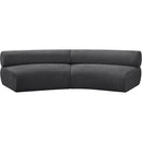 Meridian Bale Grey Chenille Fabric Modular Sofa IMAGE 4