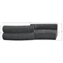 Meridian Bale Grey Chenille Fabric Modular Sofa IMAGE 10