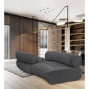 Meridian Bale Grey Chenille Fabric Modular Sofa IMAGE 2