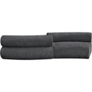 Meridian Bale Grey Chenille Fabric Modular Sofa IMAGE 3