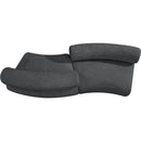 Meridian Bale Grey Chenille Fabric Modular Sofa IMAGE 4