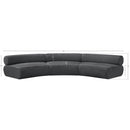 Meridian Bale Grey Chenille Fabric Modular Sofa IMAGE 12