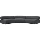 Meridian Bale Grey Chenille Fabric Modular Sofa IMAGE 4