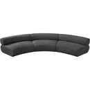 Meridian Bale Grey Chenille Fabric Modular Sofa IMAGE 5