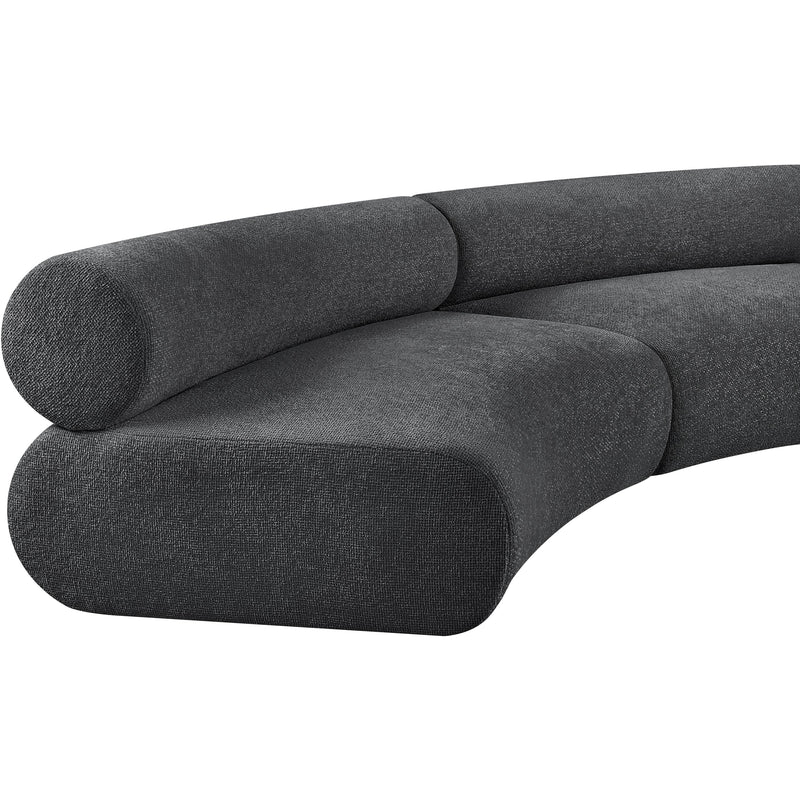 Meridian Bale Grey Chenille Fabric Modular Sofa IMAGE 8