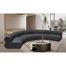 Meridian Bale Grey Chenille Fabric Modular Sofa IMAGE 2