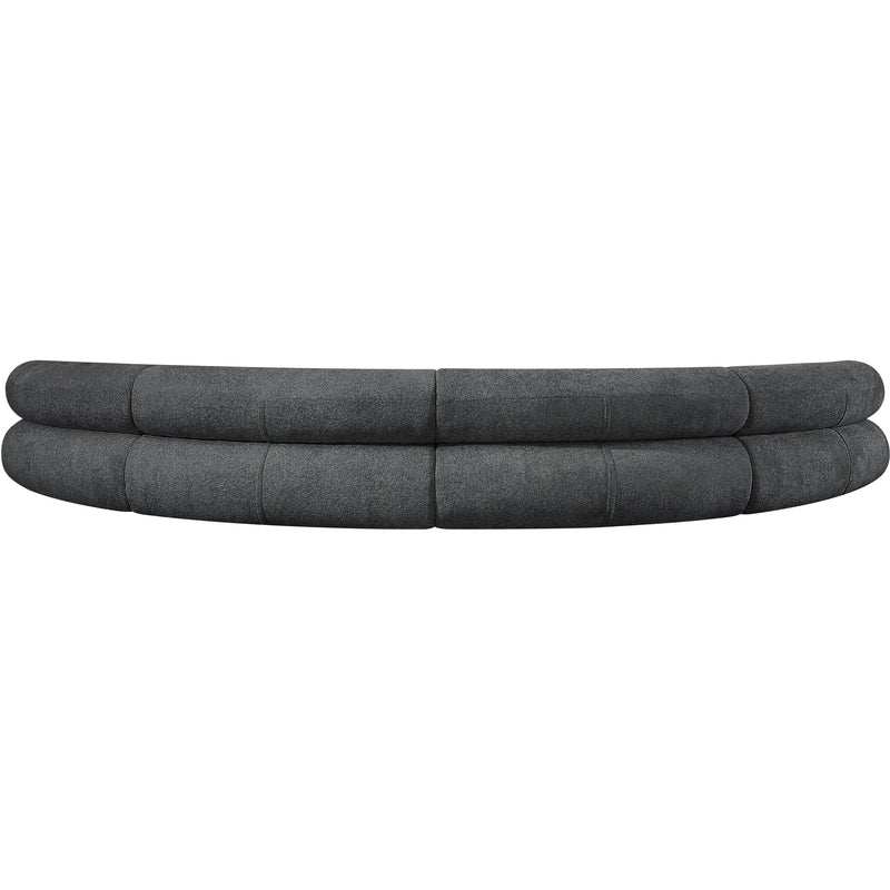 Meridian Bale Grey Chenille Fabric Modular Sofa IMAGE 3