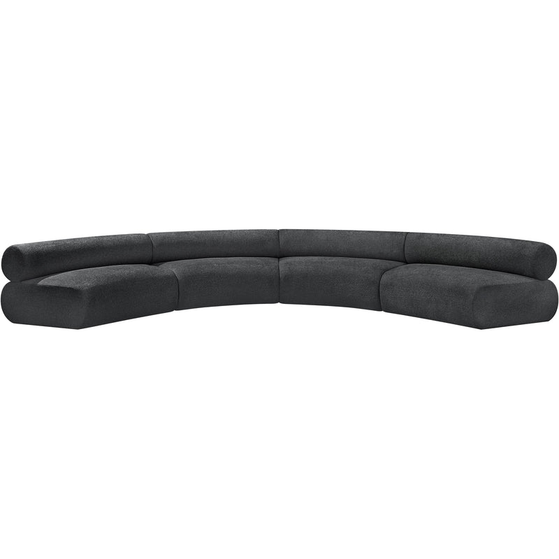 Meridian Bale Grey Chenille Fabric Modular Sofa IMAGE 4