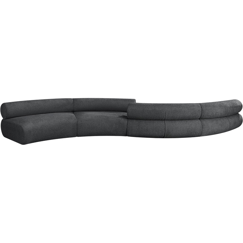 Meridian Bale Grey Chenille Fabric Modular Sofa IMAGE 3