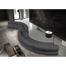 Meridian Bale Grey Chenille Fabric Modular Sofa IMAGE 2