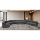 Meridian Bale Grey Chenille Fabric Modular Sofa IMAGE 2