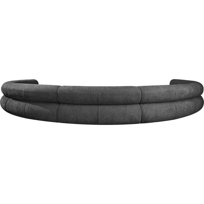 Meridian Bale Grey Chenille Fabric Modular Sofa IMAGE 3