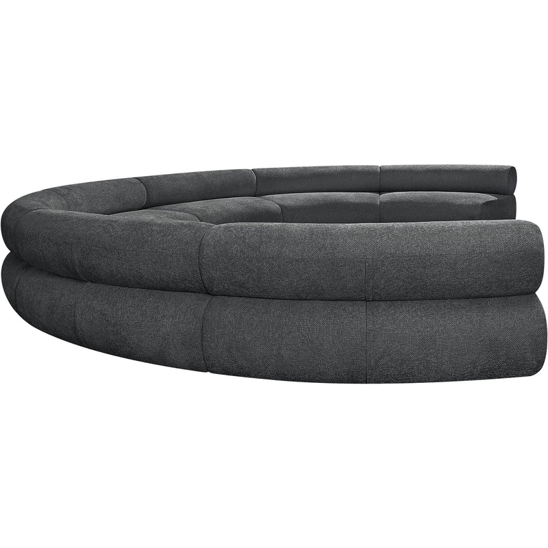 Meridian Bale Grey Chenille Fabric Modular Sofa IMAGE 7