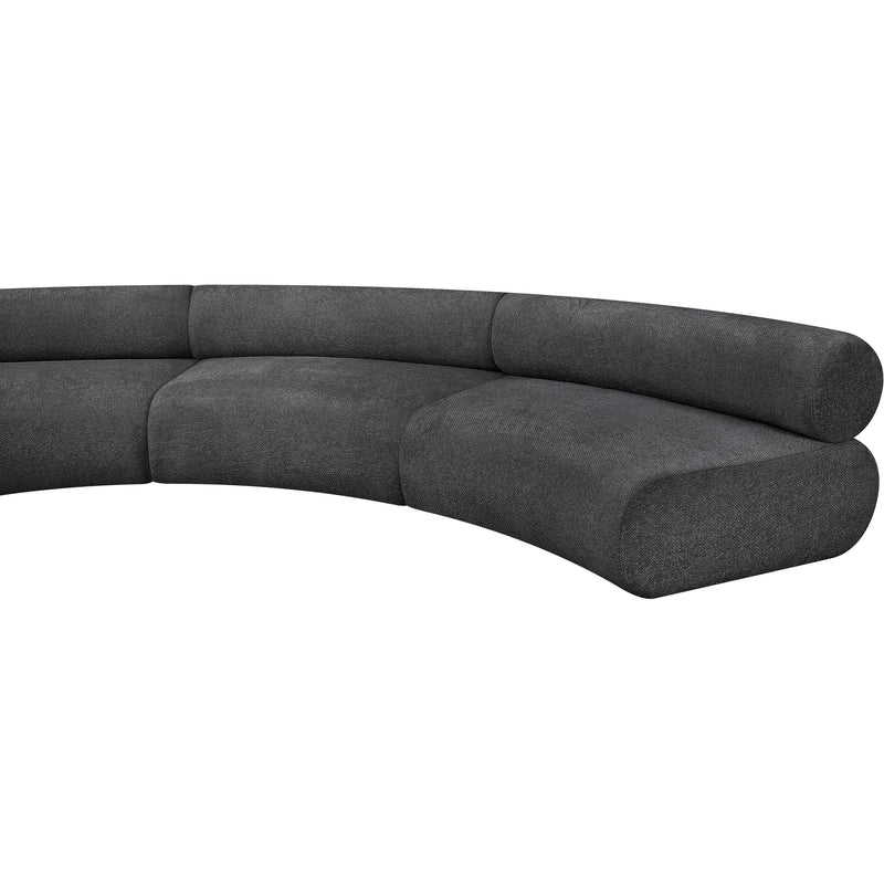 Meridian Bale Grey Chenille Fabric Modular Sofa IMAGE 8