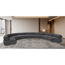 Meridian Bale Grey Chenille Fabric Modular Sofa IMAGE 2