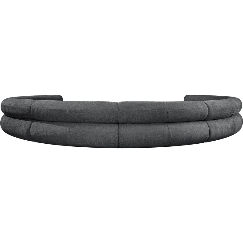 Meridian Bale Grey Chenille Fabric Modular Sofa IMAGE 3
