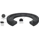 Meridian Bale Grey Chenille Fabric Modular Sofa IMAGE 13