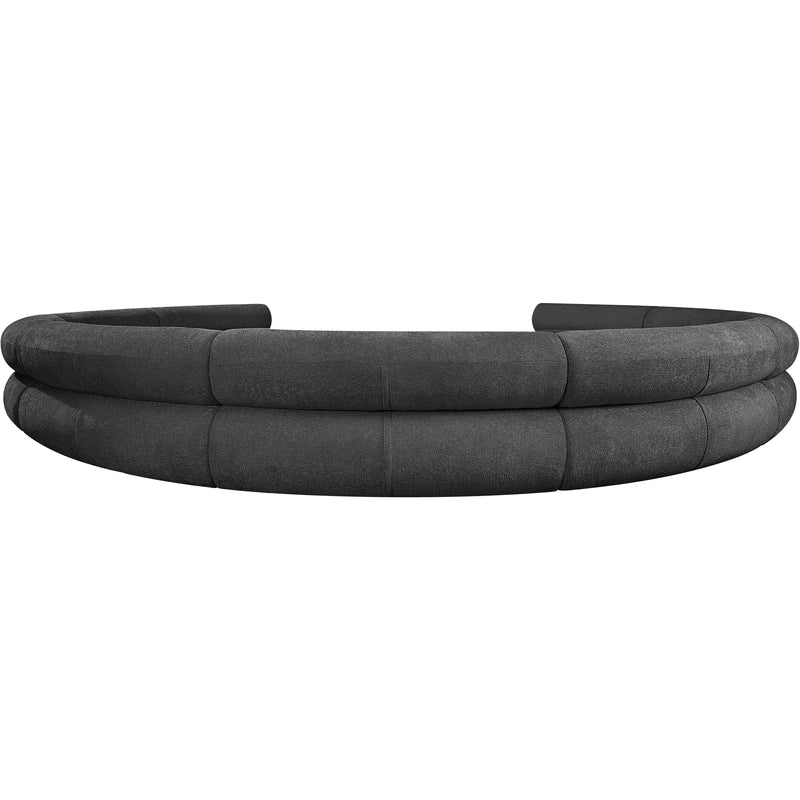 Meridian Bale Grey Chenille Fabric Modular Sofa IMAGE 3