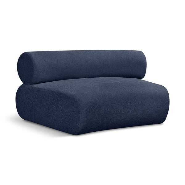Meridian Bale Navy Chenille Fabric Modular Chair IMAGE 1