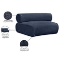 Meridian Bale Navy Chenille Fabric Modular Chair IMAGE 3