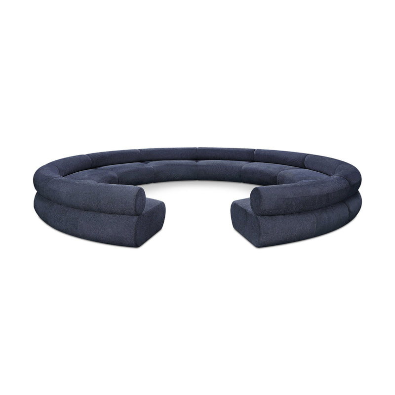 Meridian Bale Navy Chenille Fabric Modular Sofa IMAGE 1