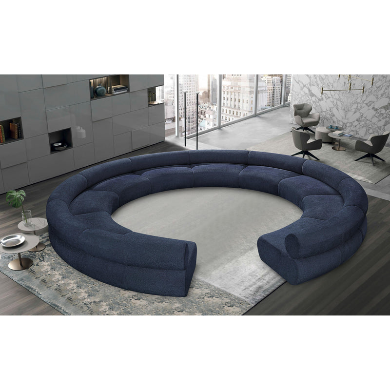 Meridian Bale Navy Chenille Fabric Modular Sofa IMAGE 2