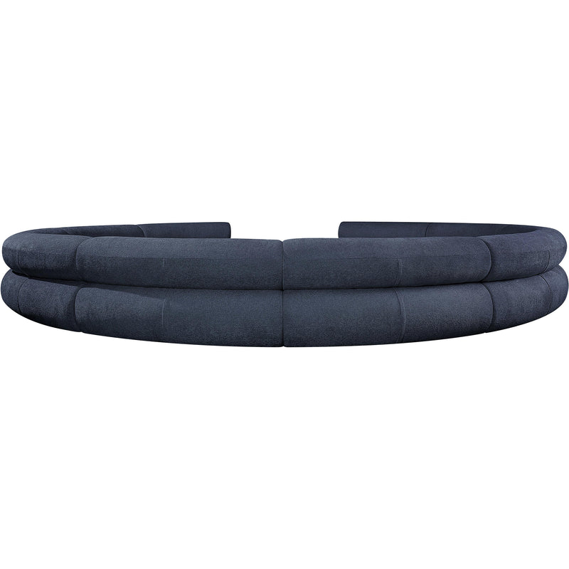 Meridian Bale Navy Chenille Fabric Modular Sofa IMAGE 3