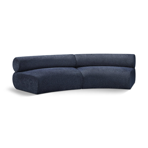 Meridian Bale Navy Chenille Fabric Modular Sofa IMAGE 1