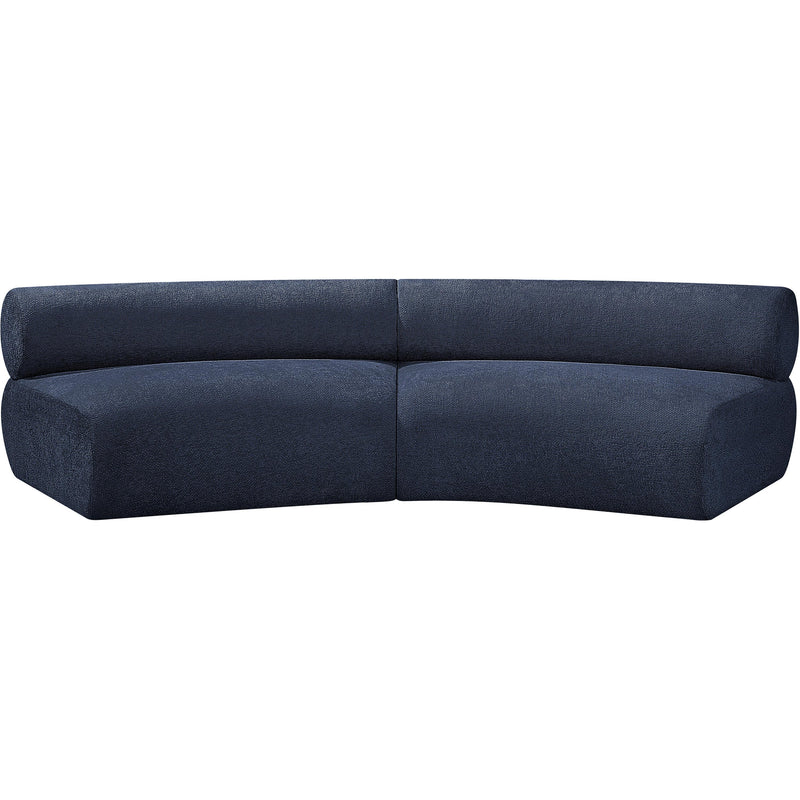 Meridian Bale Navy Chenille Fabric Modular Sofa IMAGE 4