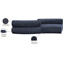Meridian Bale Navy Chenille Fabric Modular Sofa IMAGE 11