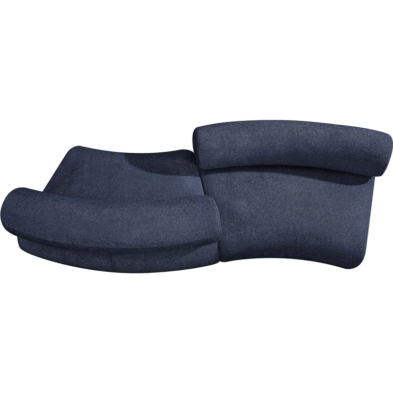 Meridian Bale Navy Chenille Fabric Modular Sofa IMAGE 4
