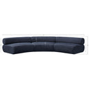 Meridian Bale Navy Chenille Fabric Modular Sofa IMAGE 12